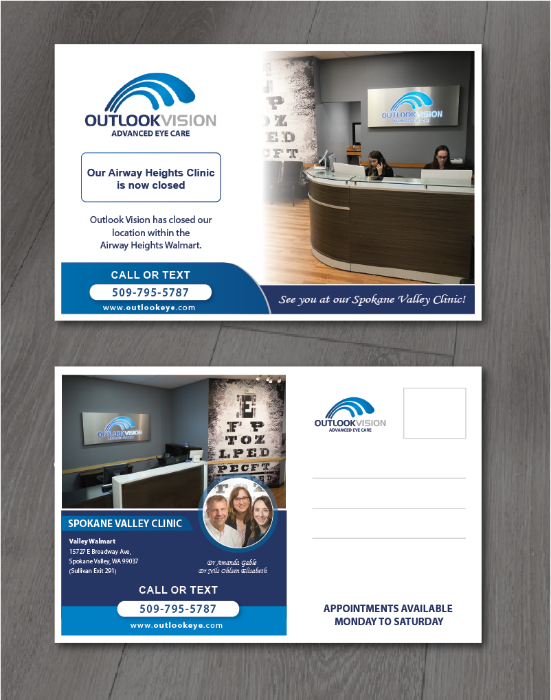 Postcard Design by alex989 for Outlook Vision | Design #27105930