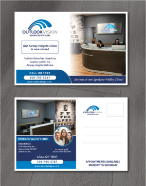 Postcard Design by alex989 for Outlook Vision | Design: #27105930