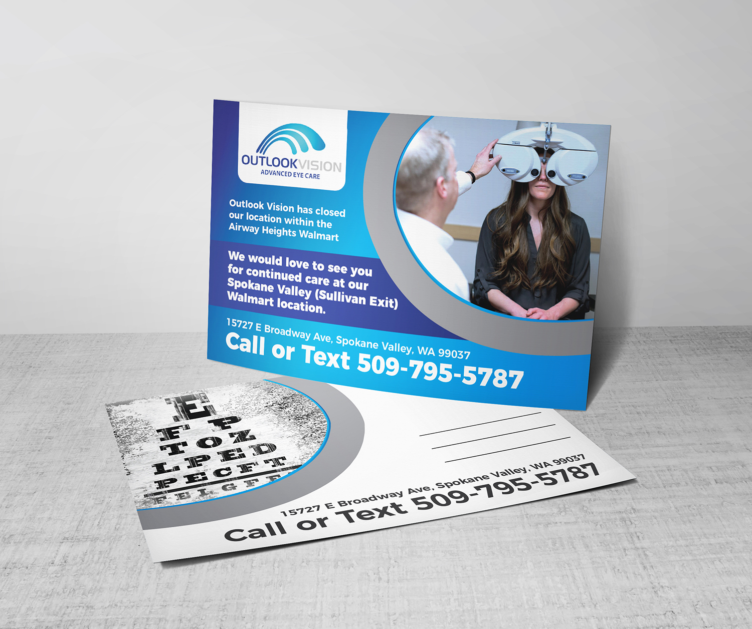 Postcard Design by Deziners Zone for Outlook Vision | Design #27038392