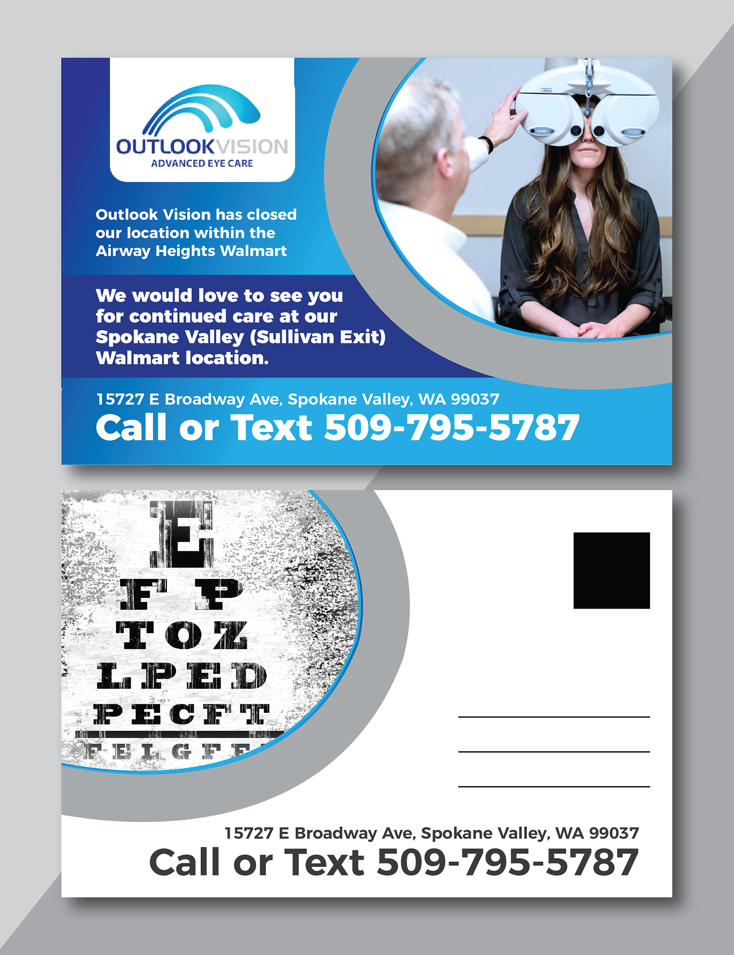 Postcard Design by Deziners Zone for Outlook Vision | Design #27038393