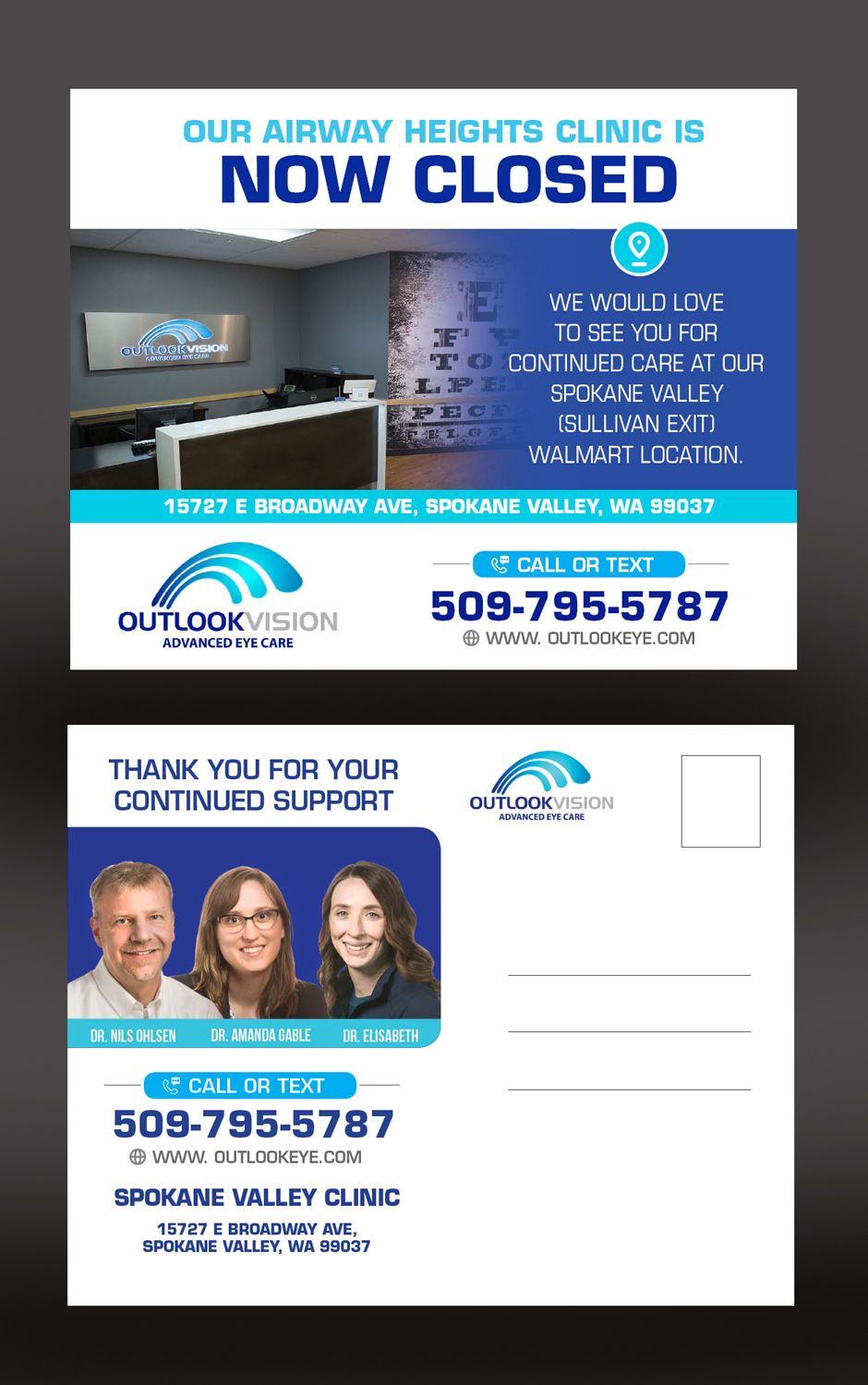 Postcard Design by rkailas for Outlook Vision | Design #27053168