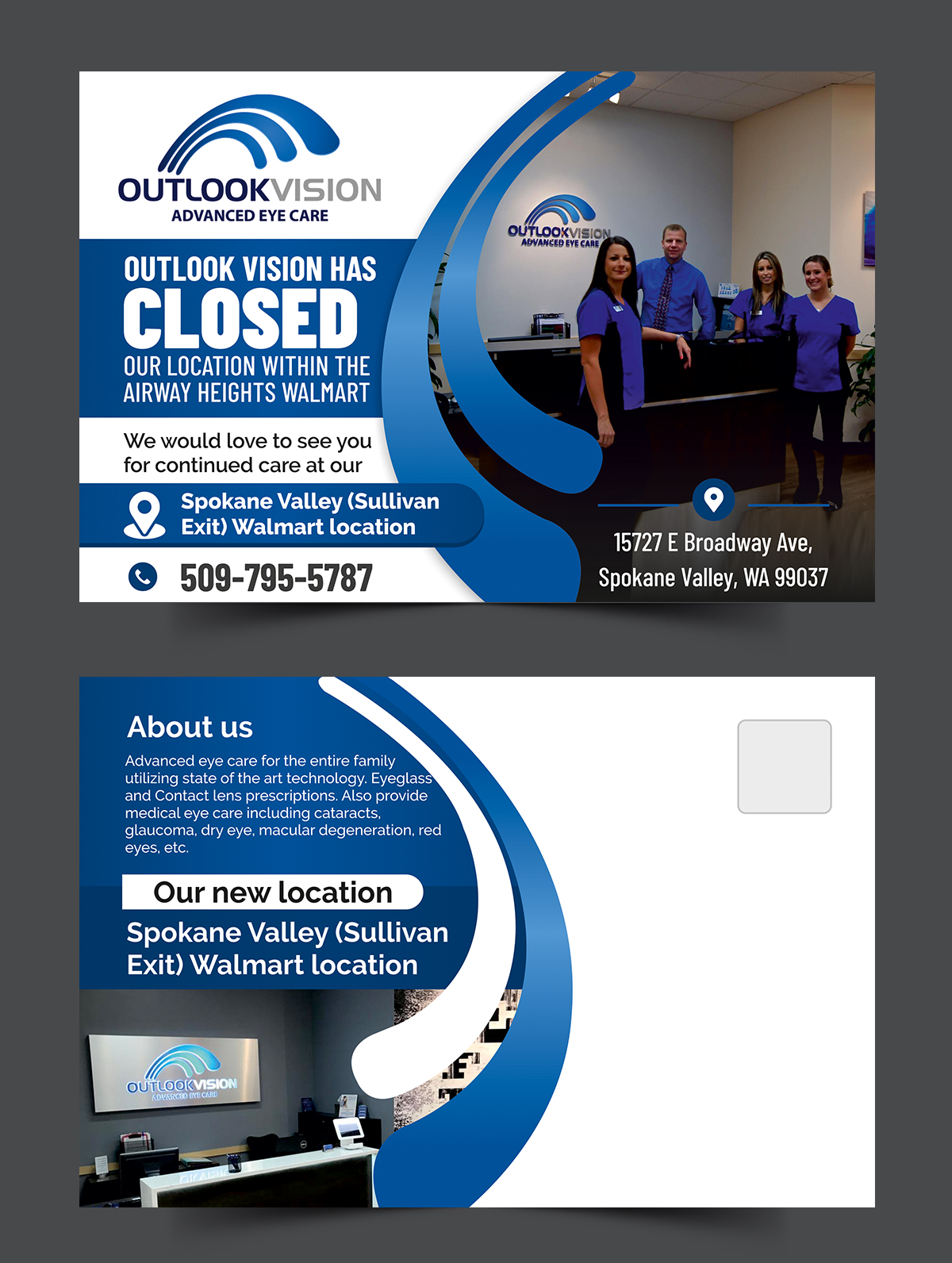 Postcard Design by ecorokerz for Outlook Vision | Design #27037332