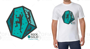 Rock Solid Climbing + Fitness | Diseño de Camiseta por SofiaDesignStudio