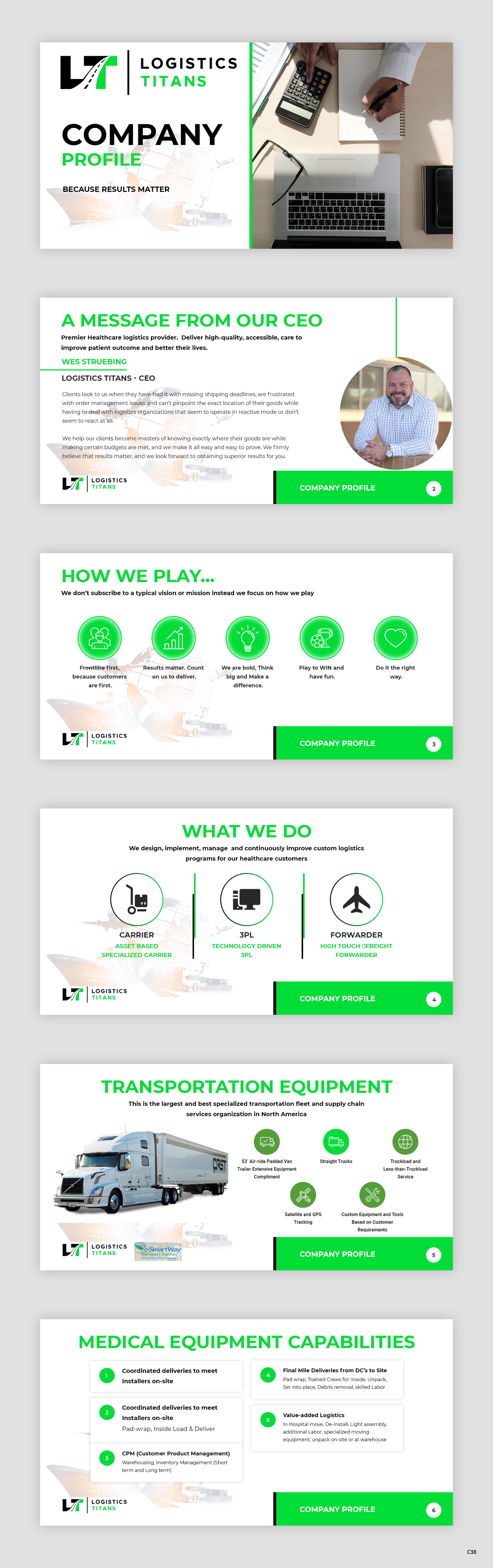 PowerPoint Design by pb for Customized Logistics Group | Design #27043015