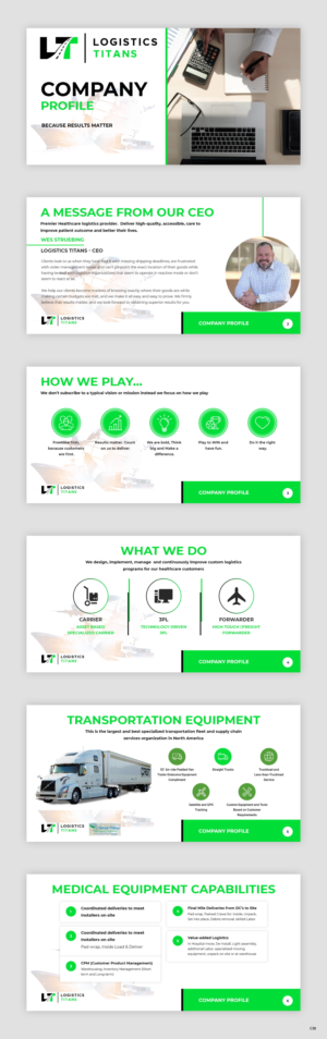 PowerPoint Design by pb for Customized Logistics Group | Design: #27043015