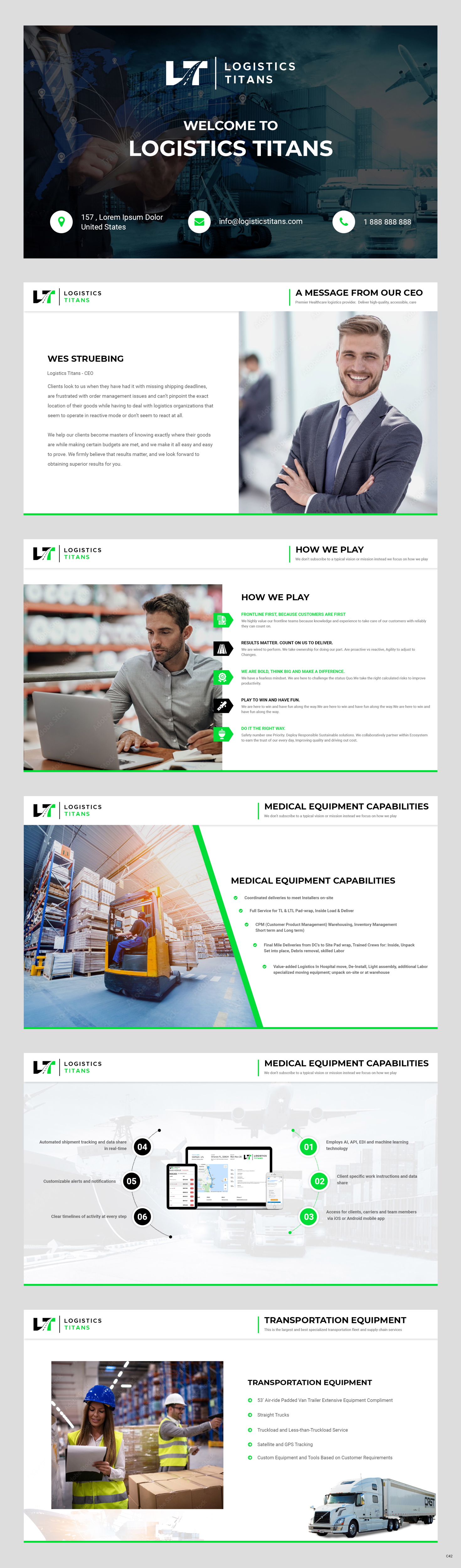 PowerPoint Design by pb for Customized Logistics Group | Design #27043018