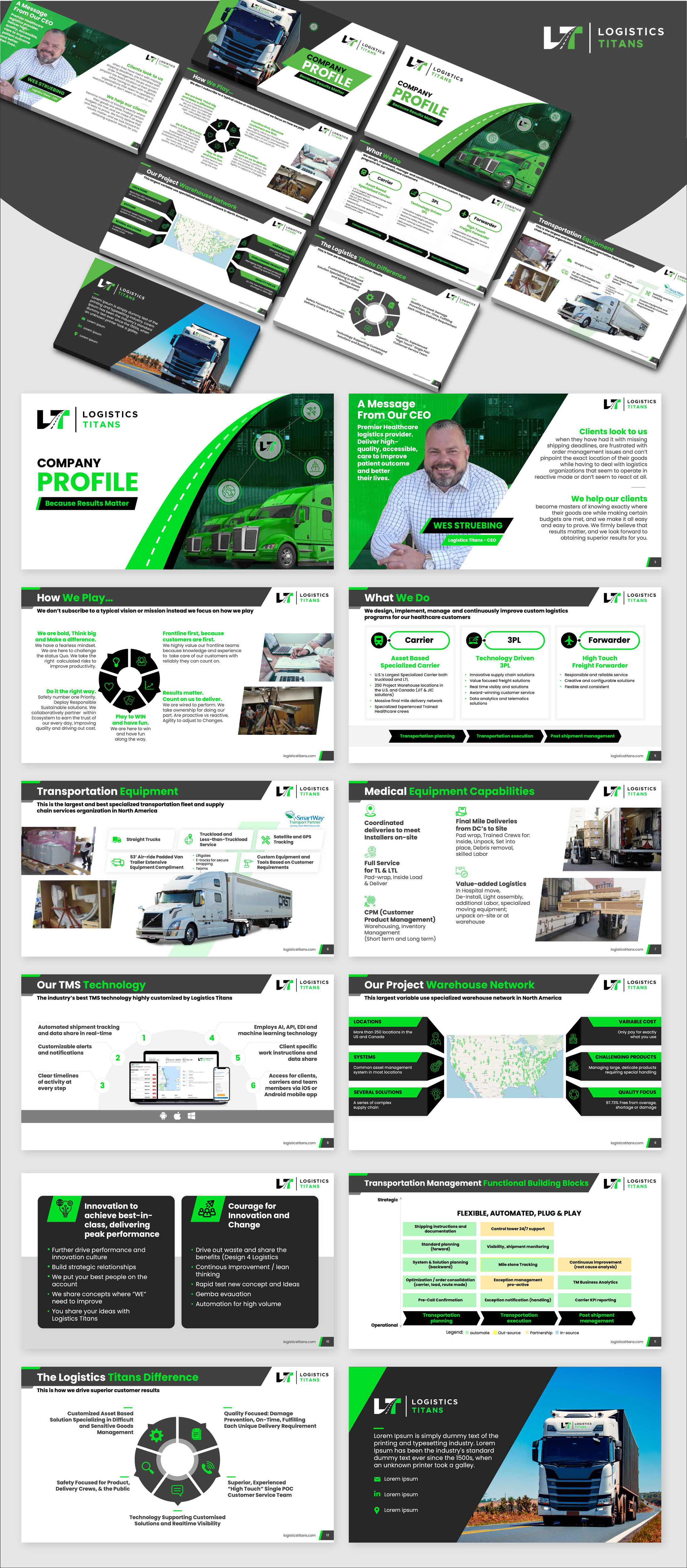 Design de PowerPoint par Flatmilter pour Customized Logistics Group | Design #27050355