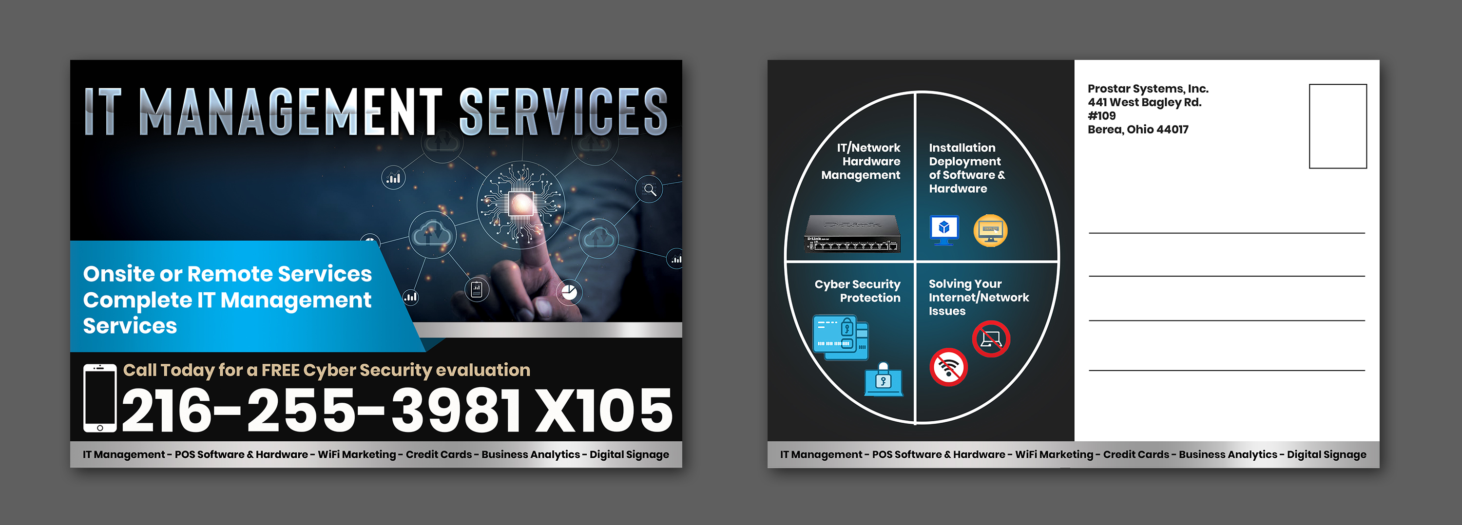 Postcard Design by Graphic Storm for Prostar Systems, Inc. | Design #27048843