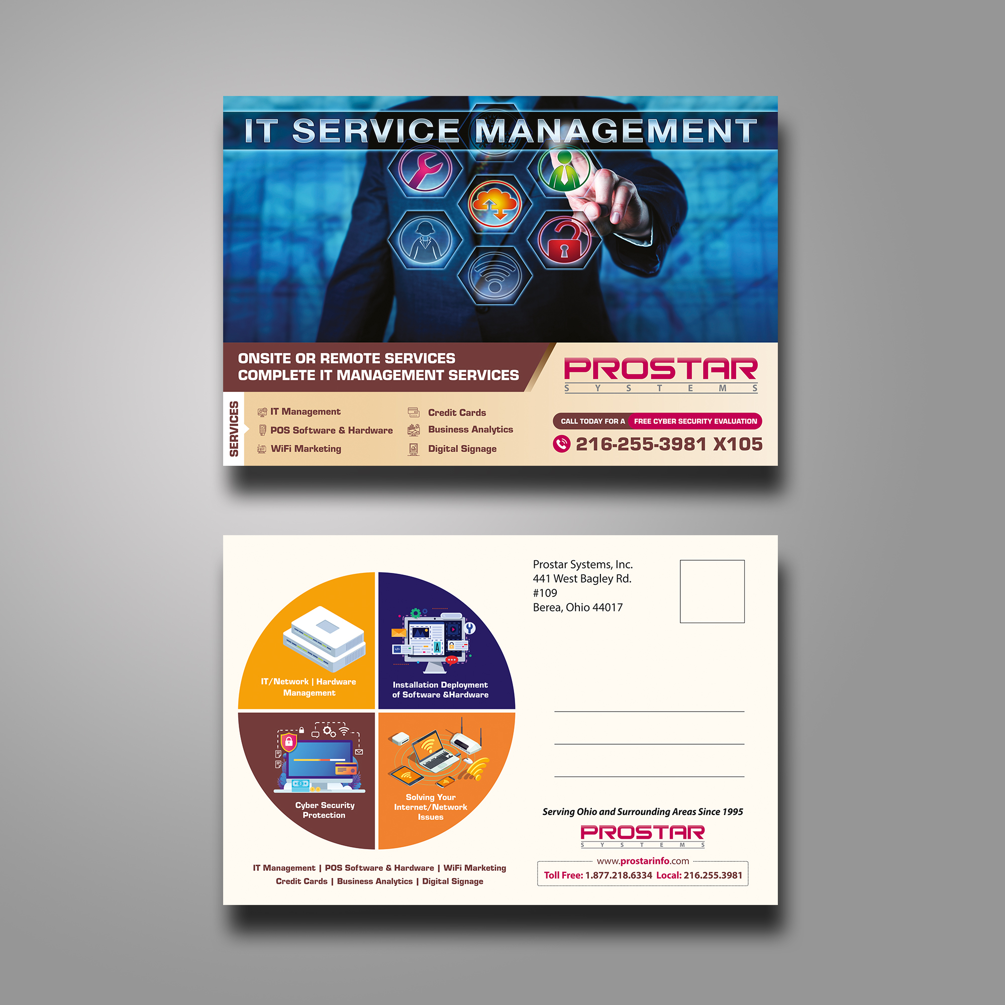 Diseño de Postal por Fat Bat Man para Prostar Systems, Inc. | Diseño #27054231
