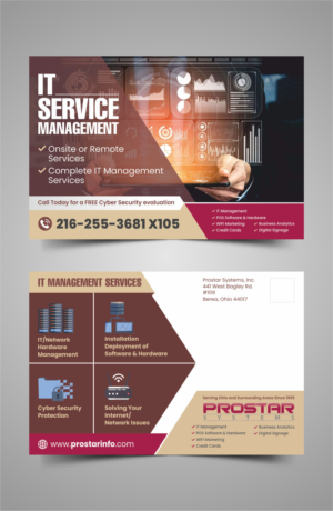 IT Management | Postcard Design by Fat Bat Man