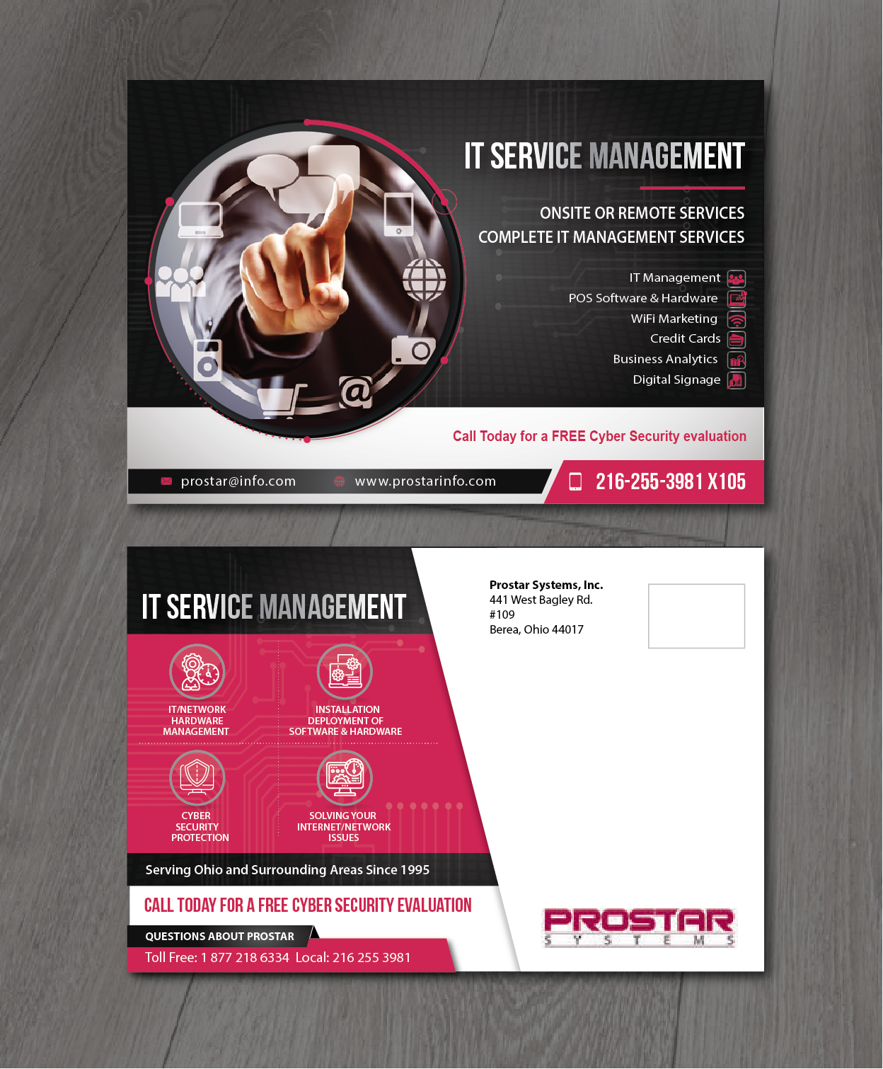 Postcard Design by alex989 for Prostar Systems, Inc. | Design #27044849