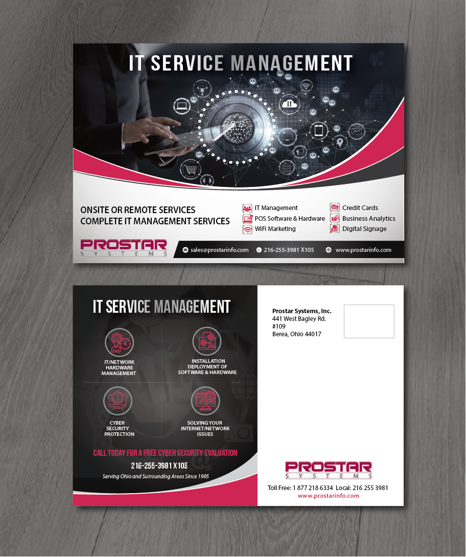 Diseño de Postal por alex989 para Prostar Systems, Inc. | Diseño #27066201
