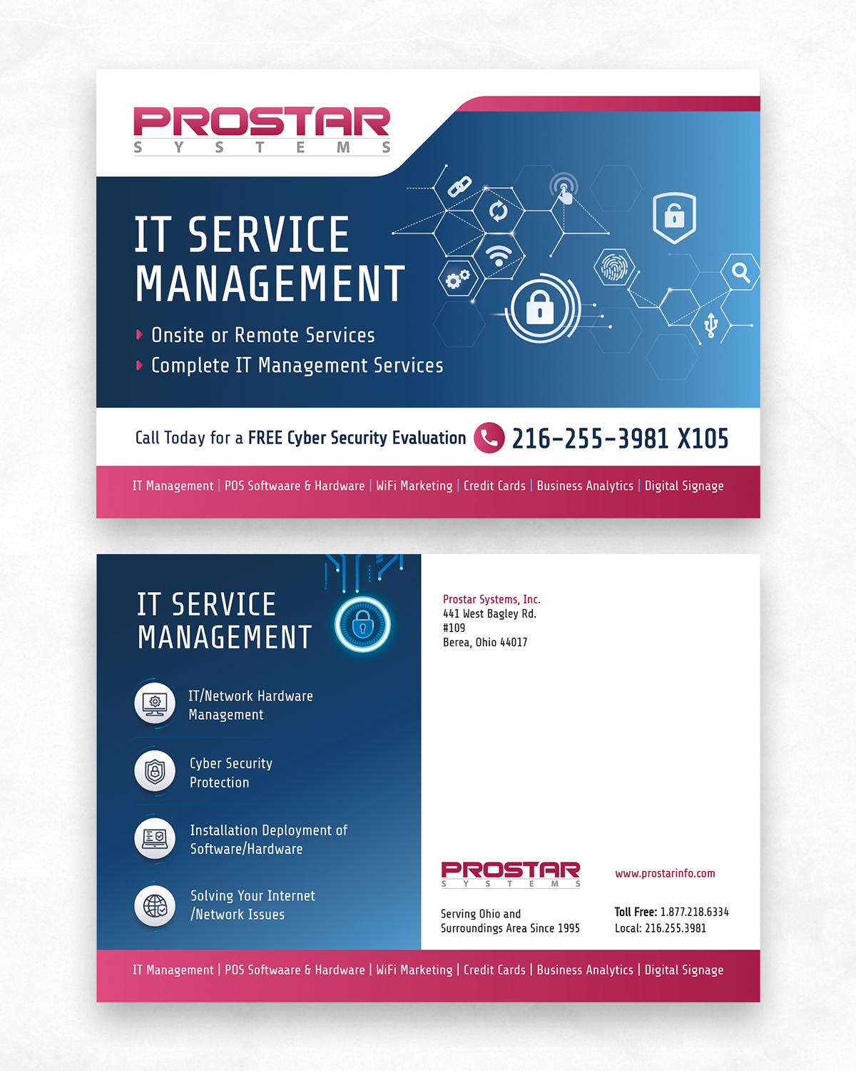 Postcard Design by sun_design for Prostar Systems, Inc. | Design #27049150