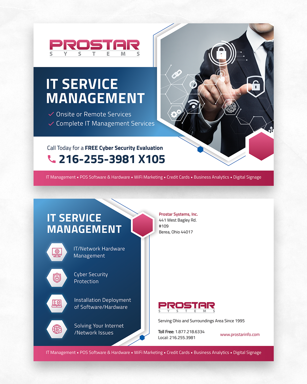 Postcard Design by sun_design for Prostar Systems, Inc. | Design #27050797