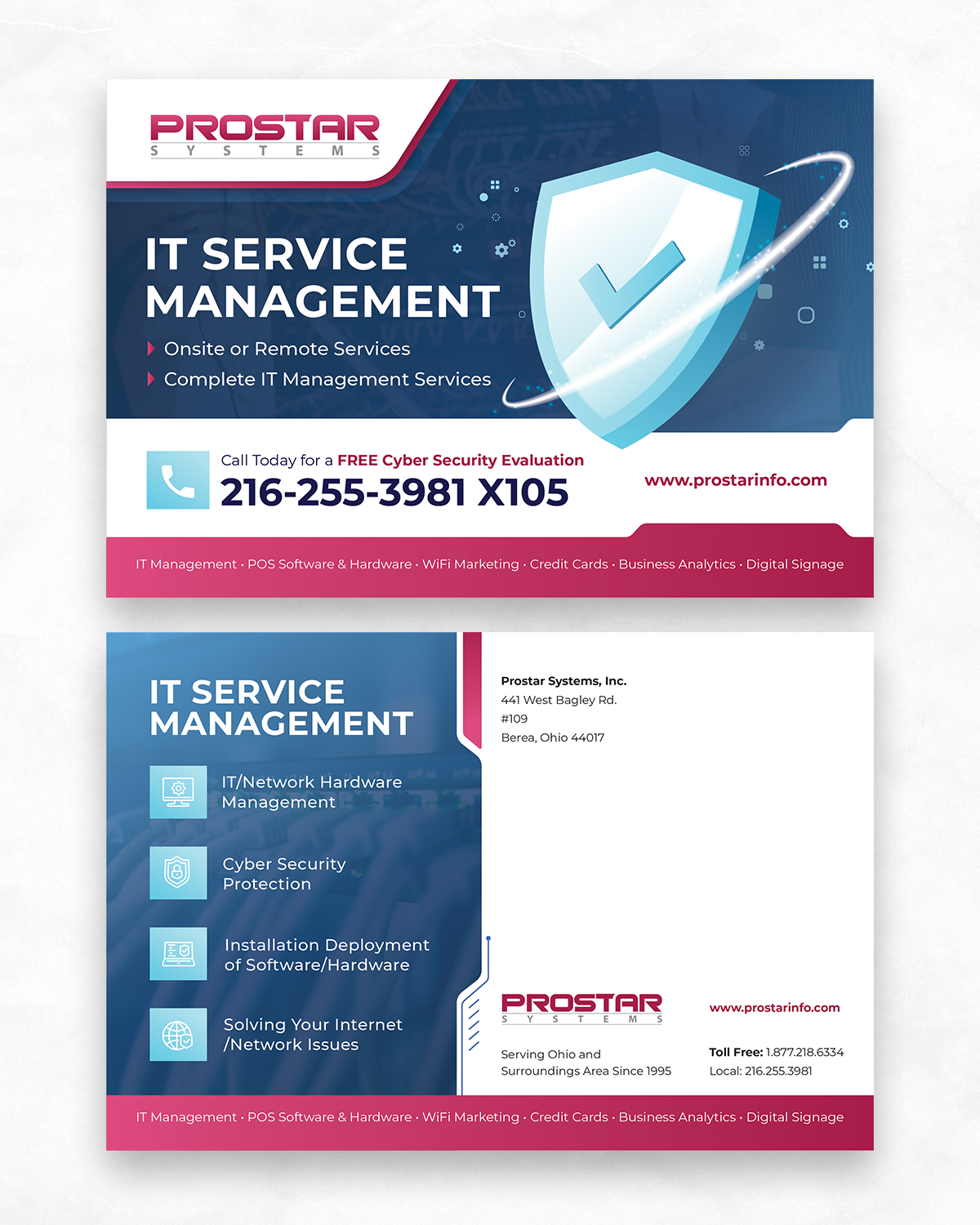 Diseño de Postal por sun_design para Prostar Systems, Inc. | Diseño #27053672