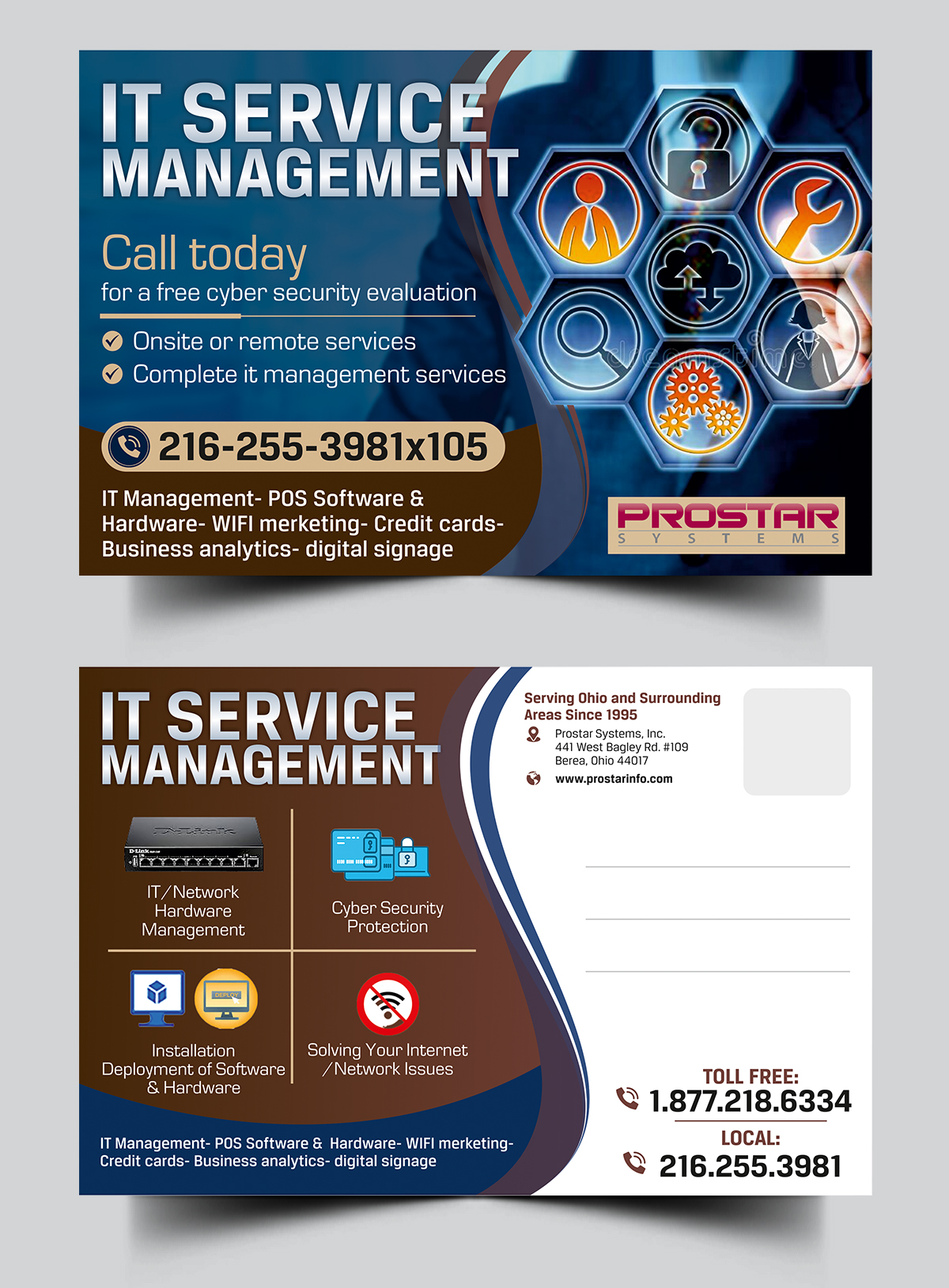 Postcard Design by ecorokerz for Prostar Systems, Inc. | Design #27049701