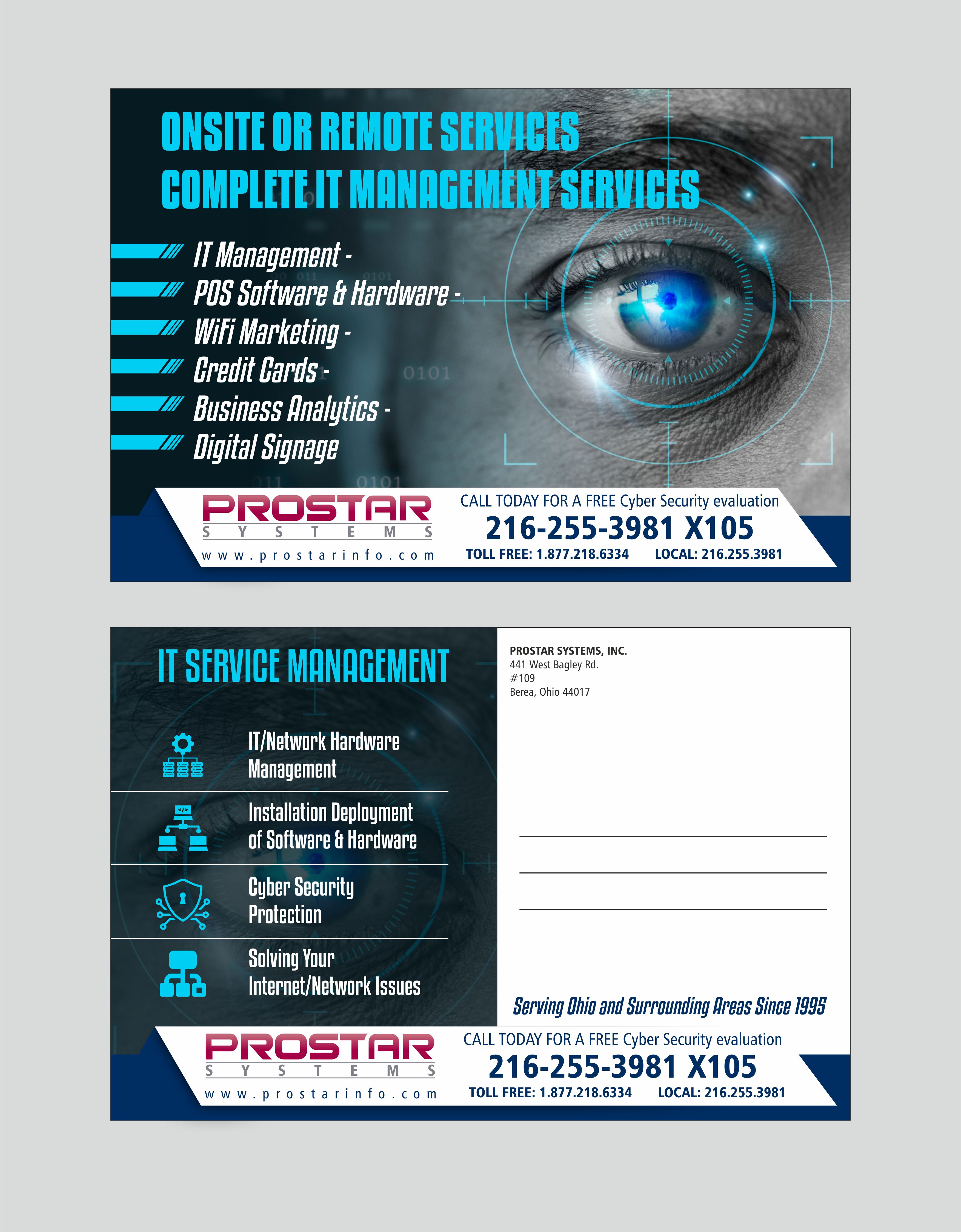 Diseño de Postal por Fine Graphics House para Prostar Systems, Inc. | Diseño #27072650