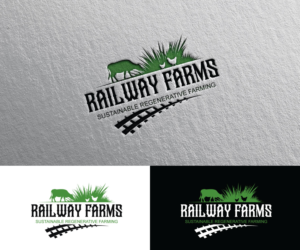 Railway Farms.    Sustainable Regenerative Farming | Logo Design by Iris 3