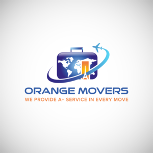 Orange Movers with Slogan " we provide A+ Service in every move" | Logo-Design von sabbir049