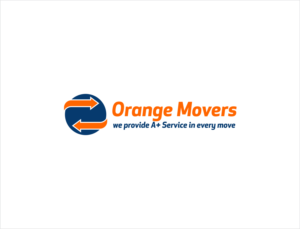 Orange Movers with Slogan " we provide A+ Service in every move" | Logo Design by BNdesigner