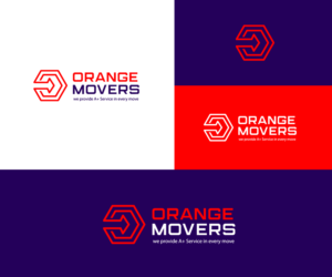 Orange Movers with Slogan " we provide A+ Service in every move" | Logo Design by Ng V Duc