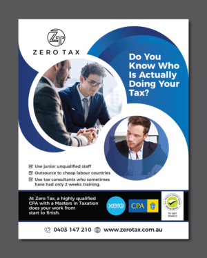 Flyer Design by Deziners Zone for Zero Tax | Design: #27048919