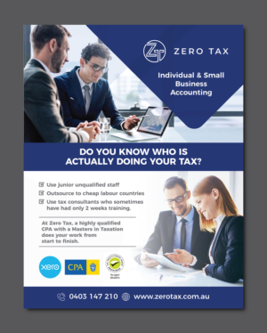 Flyer Design by Deziners Zone for Zero Tax | Design: #27048920