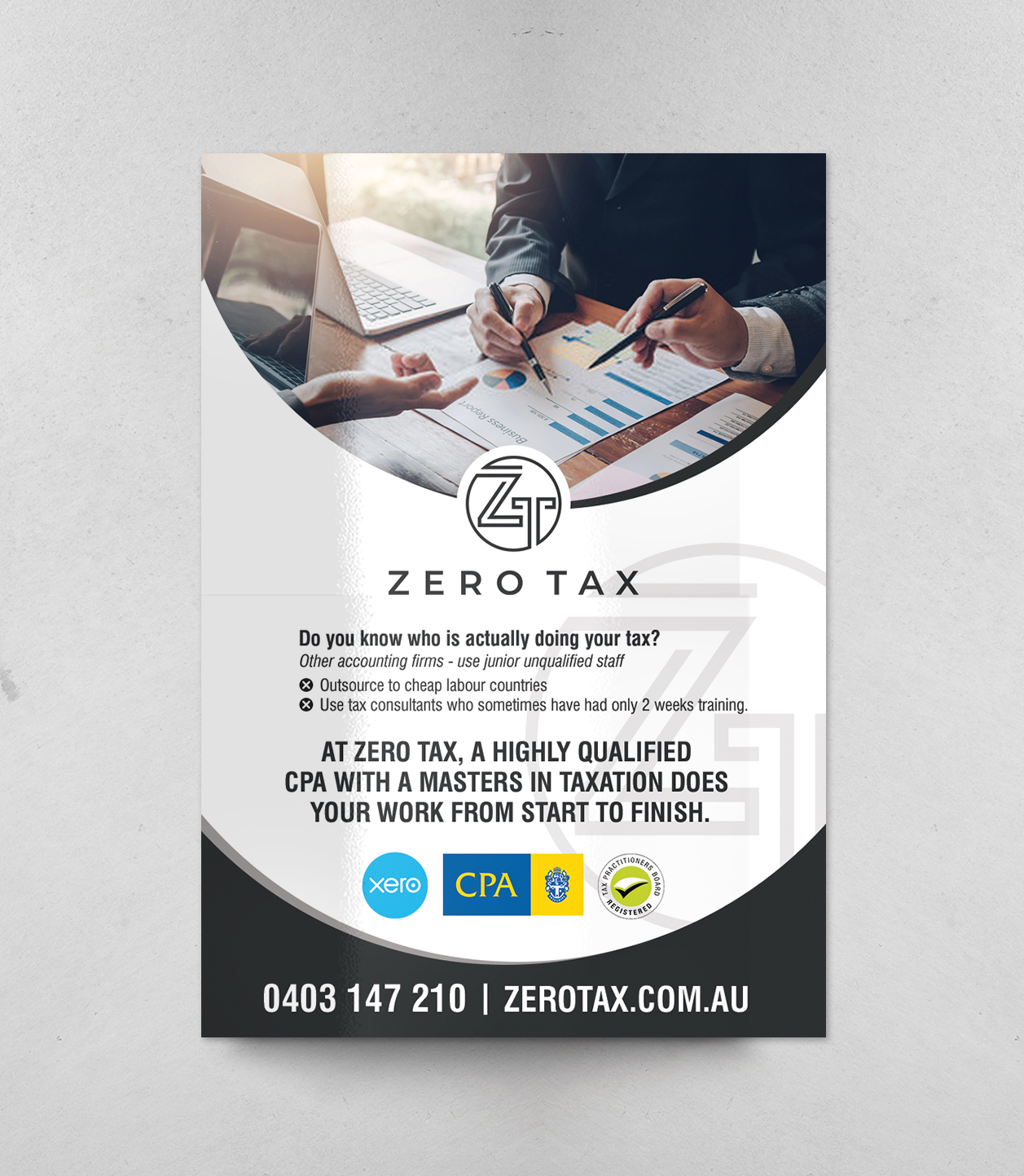 Flyer Design by chandrayaan.creative for Zero Tax | Design #27054912