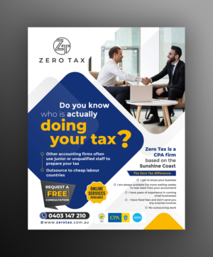 Flyer Design by ecorokerz for Zero Tax | Design: #27053123