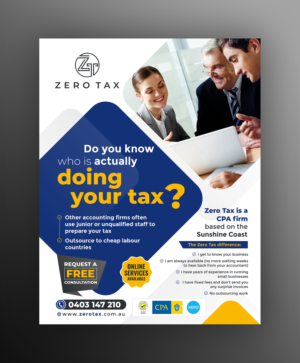 Flyer Design by ecorokerz for Zero Tax | Design: #27053124