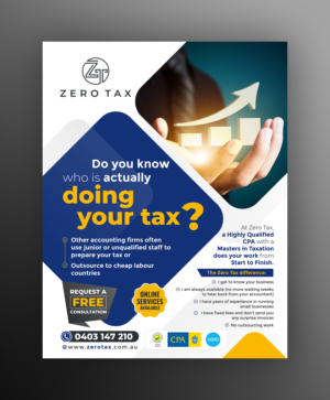 Flyer Design by ecorokerz for Zero Tax | Design: #27058586