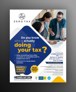 Flyer Design by ecorokerz for Zero Tax | Design: #27058587