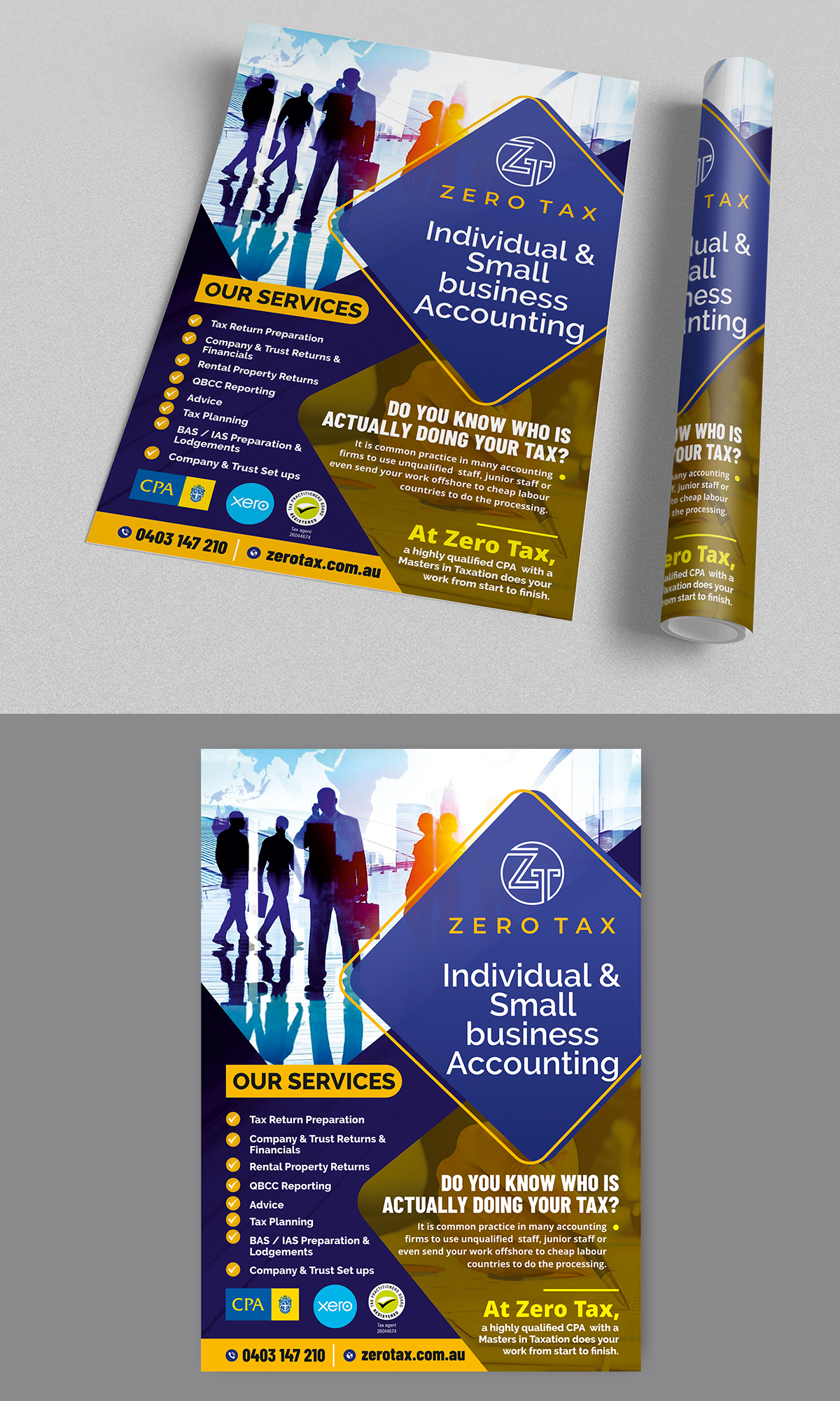 Flyer Design by ecorokerz for Zero Tax | Design #27060338