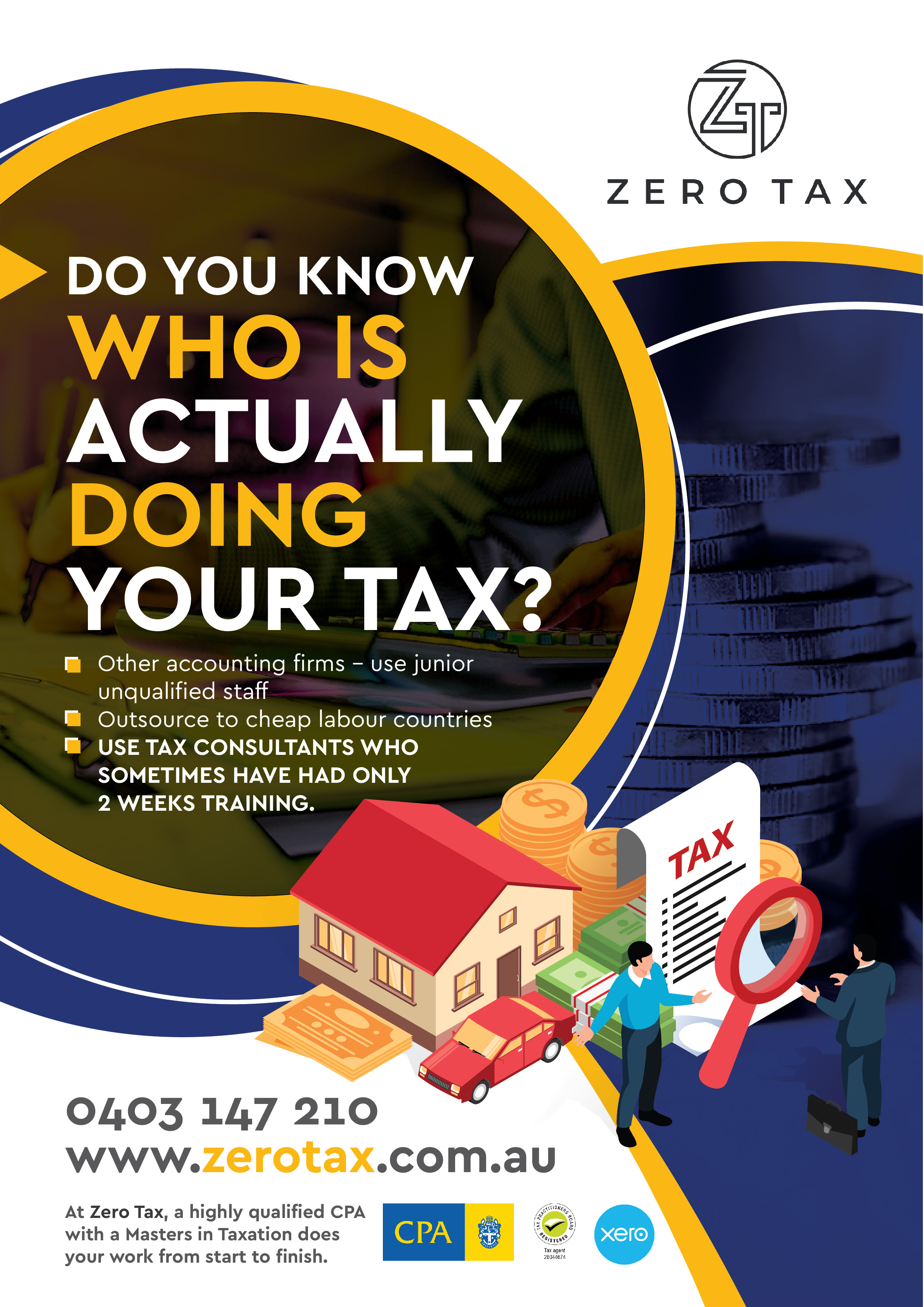Diseño de Flyer por Payel Paul para Zero Tax | Diseño #27057000