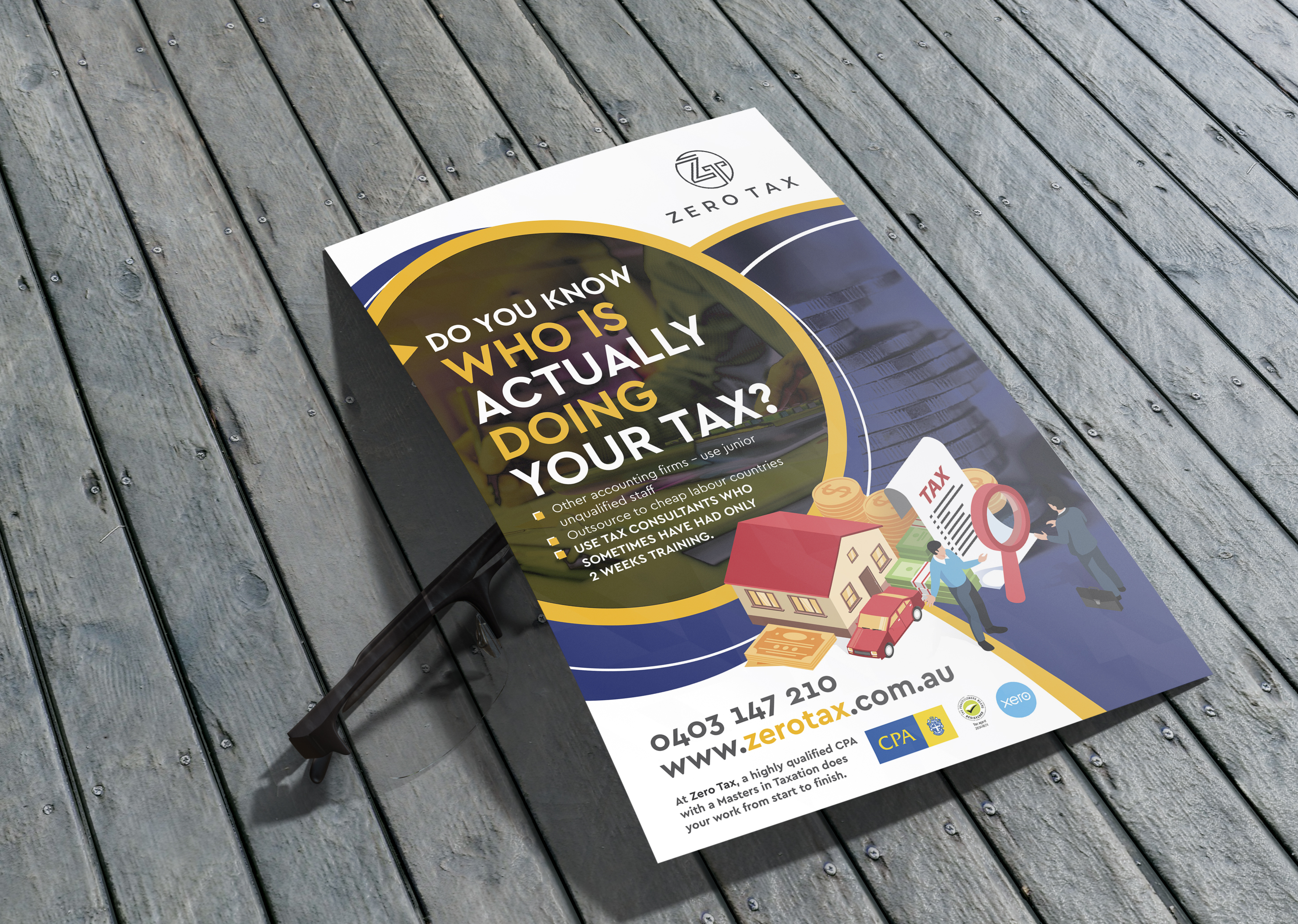 Diseño de Flyer por Payel Paul para Zero Tax | Diseño #27057001