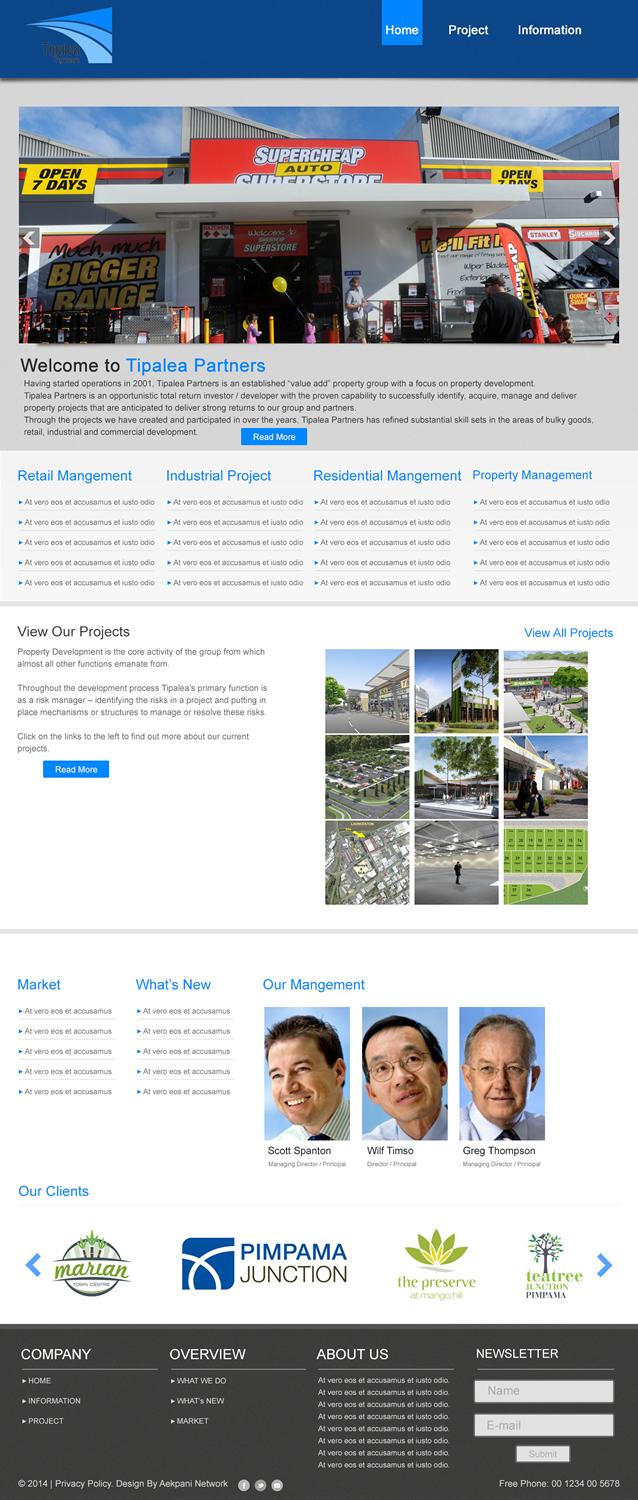 Wordpress Design by Shoaib Abbasi for Tipalea Partners | Design #3229285