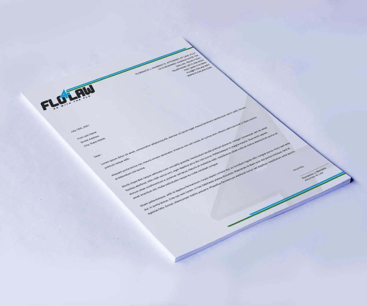 Letterhead Design by MeetanshiInc for Florencio J Moreno IV | Design #27049563