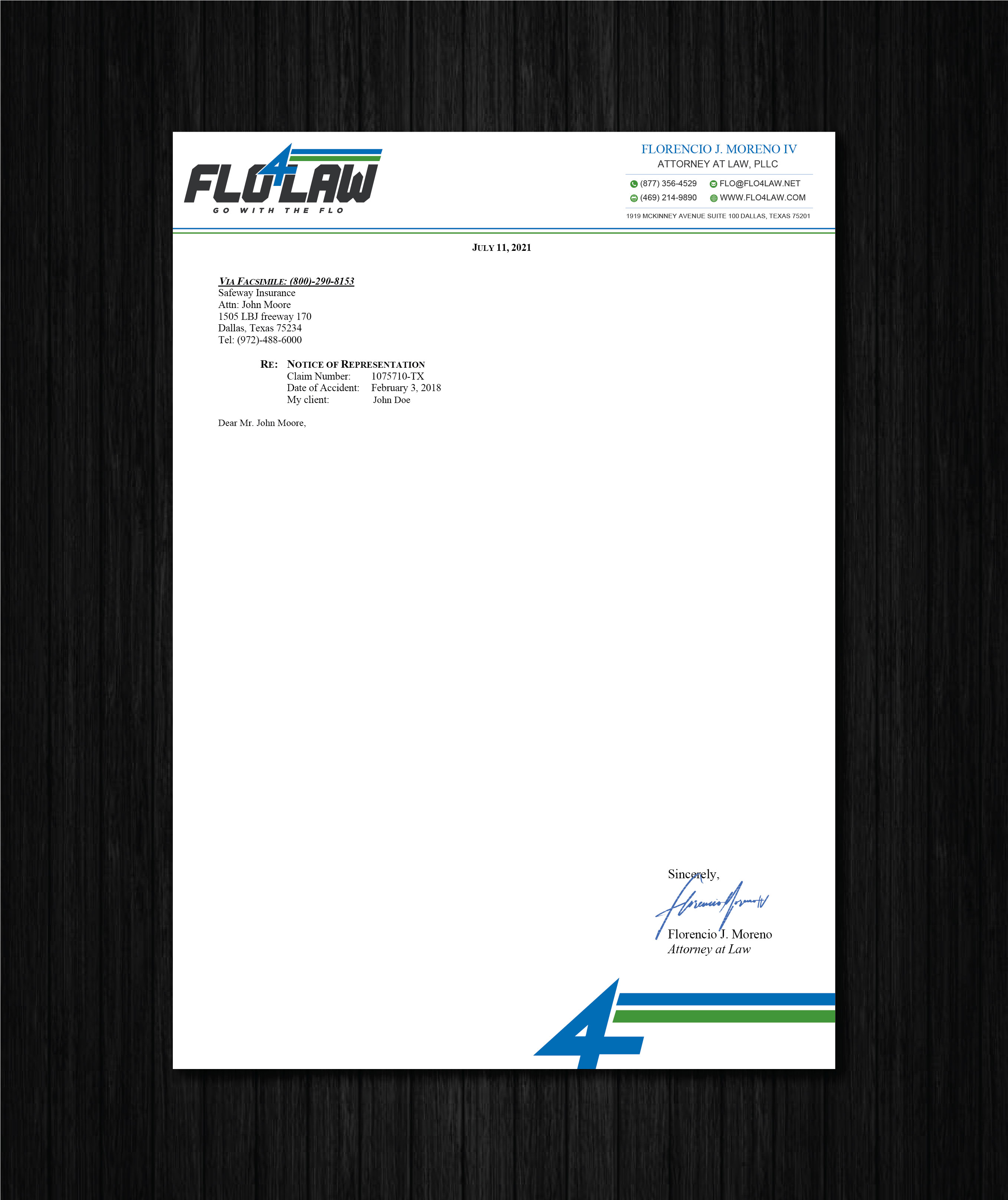 Diseño de Membrete por artbitin para Florencio J Moreno IV | Diseño #27049742