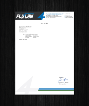 Letterhead Design by artbitin for Florencio J Moreno IV | Design: #27049744