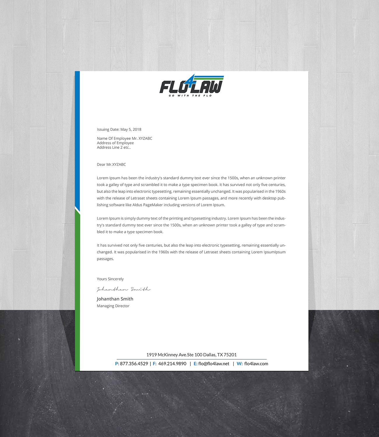Letterhead Design by Creations Box 2015 for Florencio J Moreno IV | Design #27053299