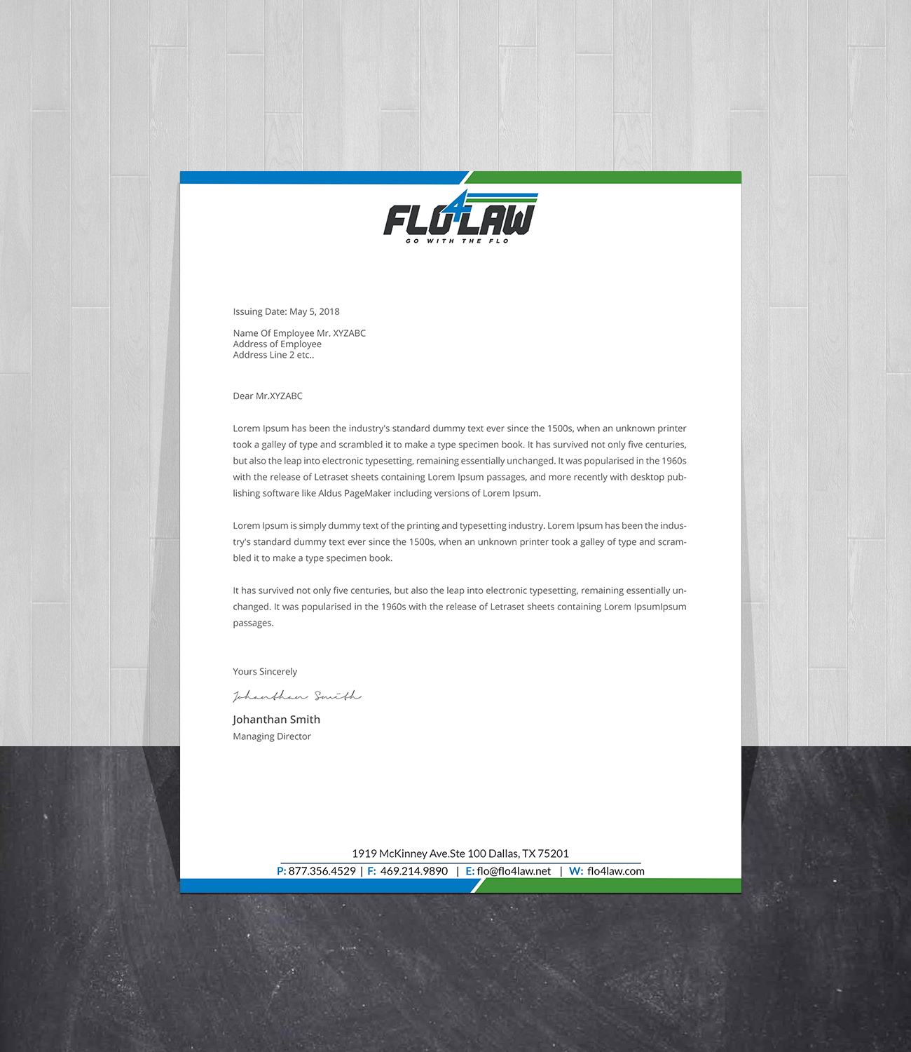 Letterhead Design by Creations Box 2015 for Florencio J Moreno IV | Design #27053302