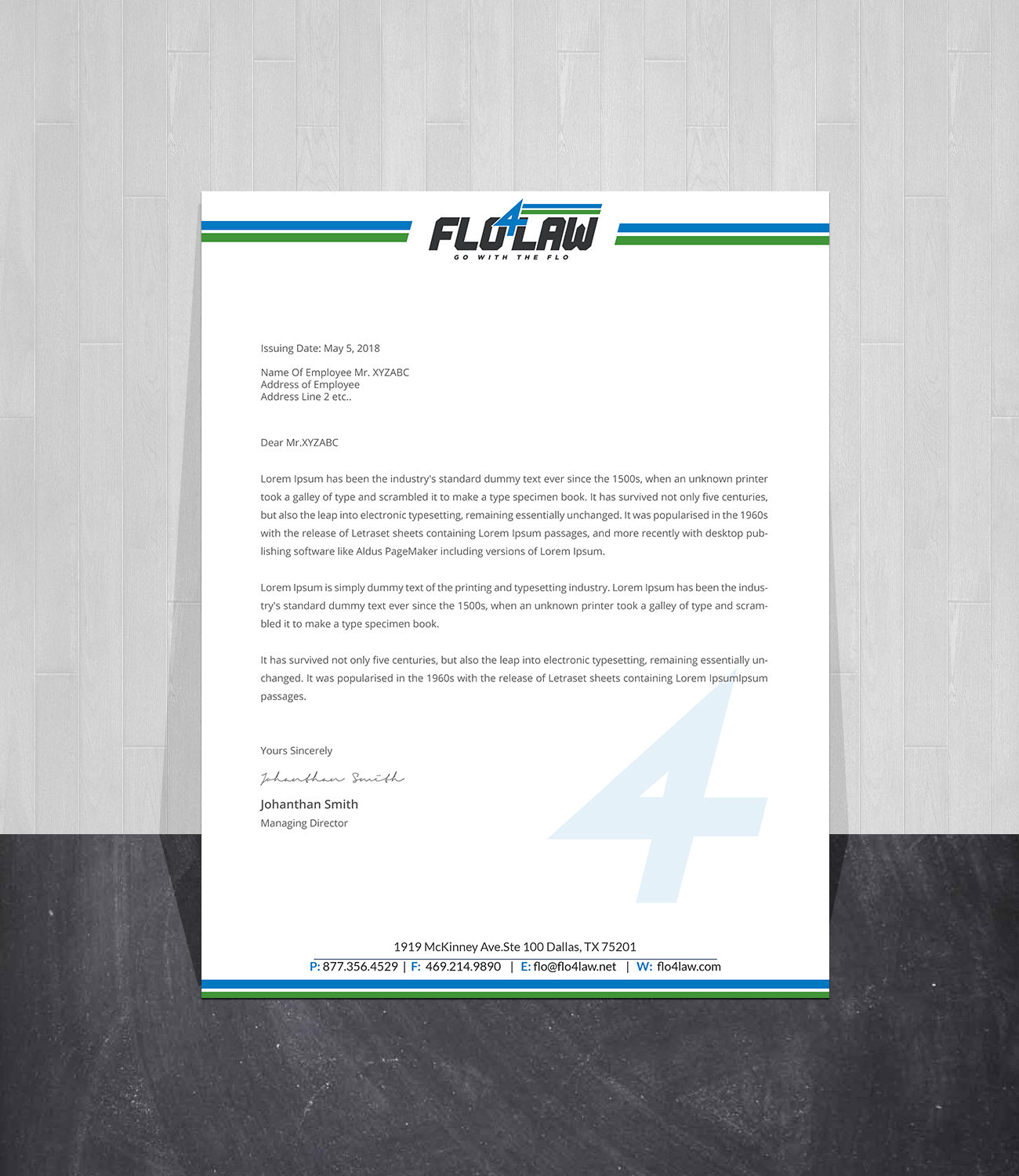 Letterhead Design by Creations Box 2015 for Florencio J Moreno IV | Design #27053307