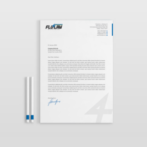 Flo4Law Header | Briefkopf-Design von OxonoArt