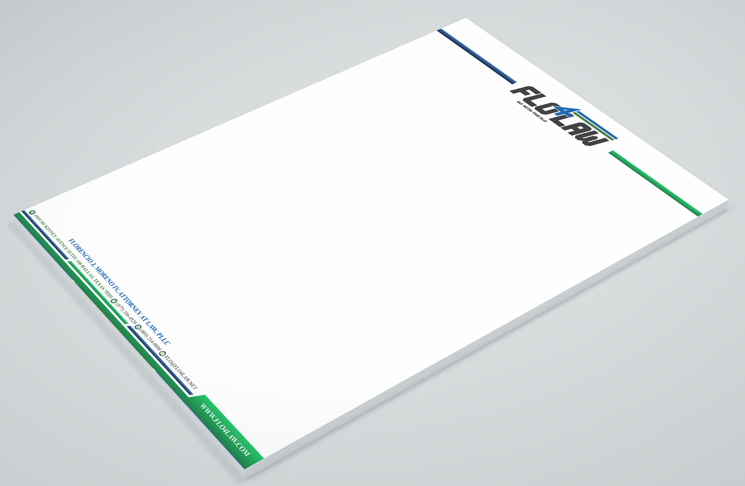 Letterhead Design by Petter Goms for Florencio J Moreno IV | Design #27055552