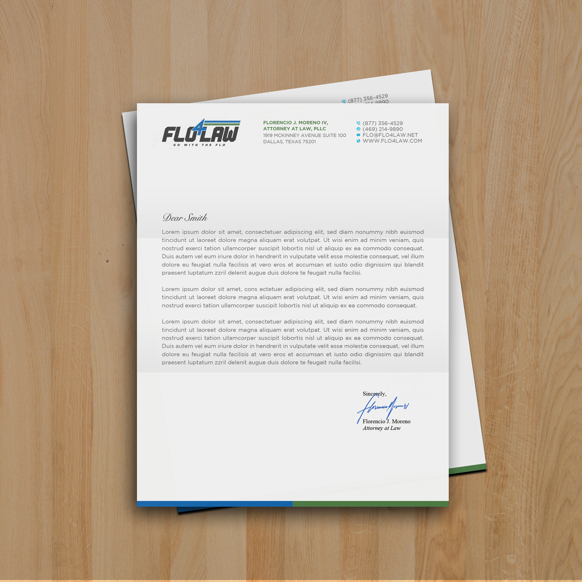 Letterhead Design by mamun313 for Florencio J Moreno IV | Design #27046777