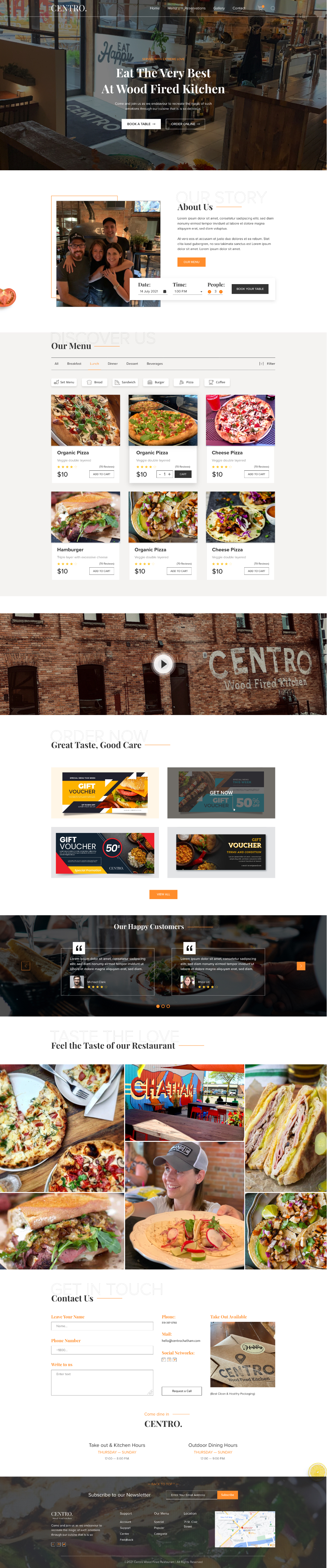 Diseño Web por Creative Air para Centro Wood Fired Kitchen | Diseño #27060772