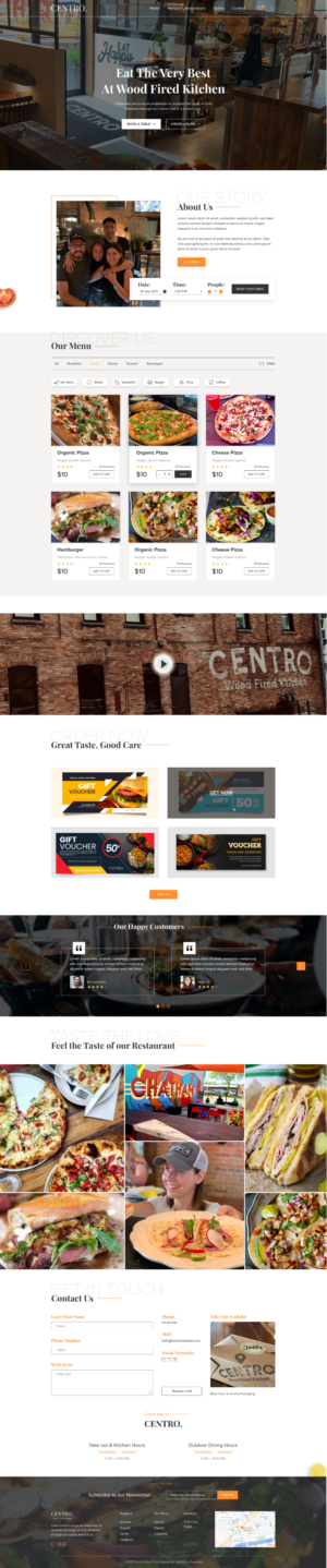 Diseño Web por Creative Air para Centro Wood Fired Kitchen | Diseño: #27060772