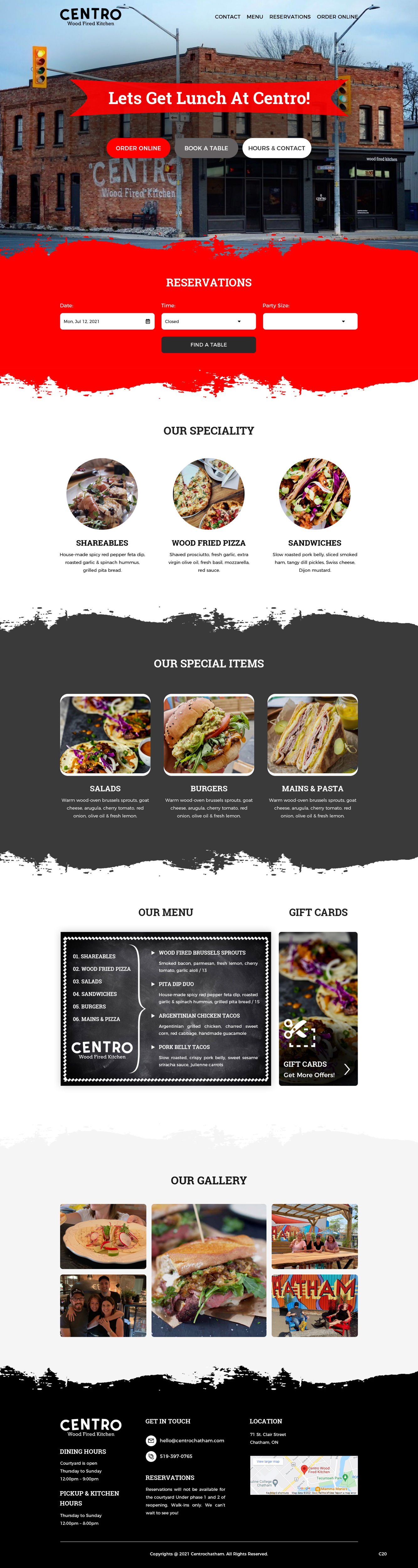 Web Design by pb for Centro Wood Fired Kitchen | Design #27050626