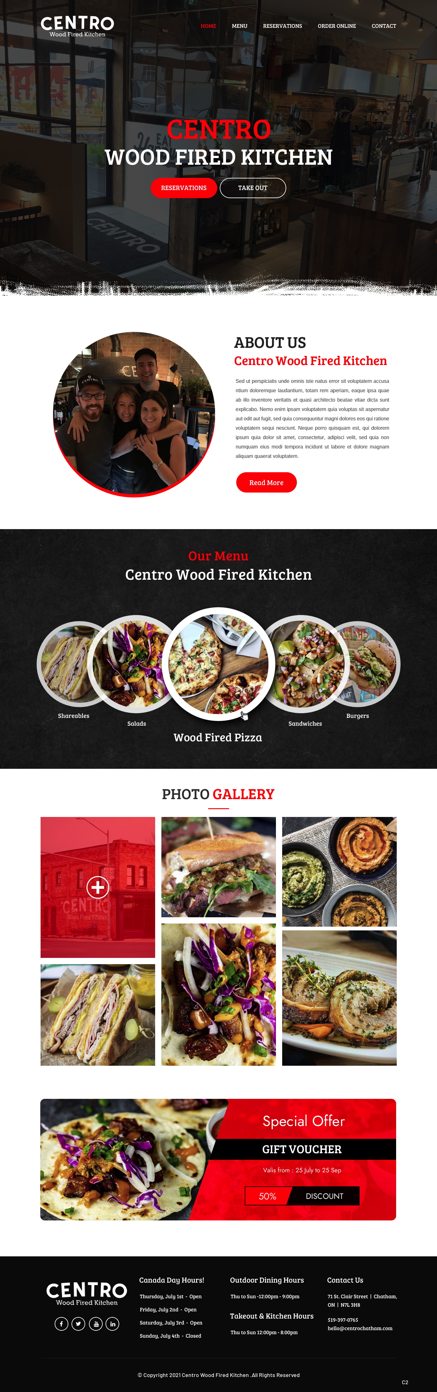 Web Design by pb for Centro Wood Fired Kitchen | Design #27050627