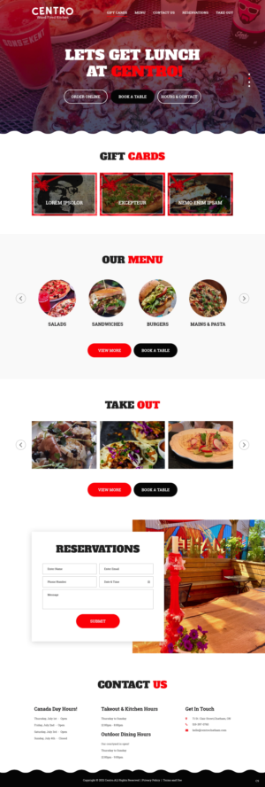 Web Design by pb for Centro Wood Fired Kitchen | Design: #27050628